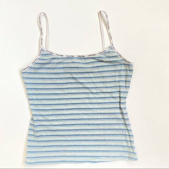 Calvin Klein blue teal striped matching bra top - Picture 2 of 8